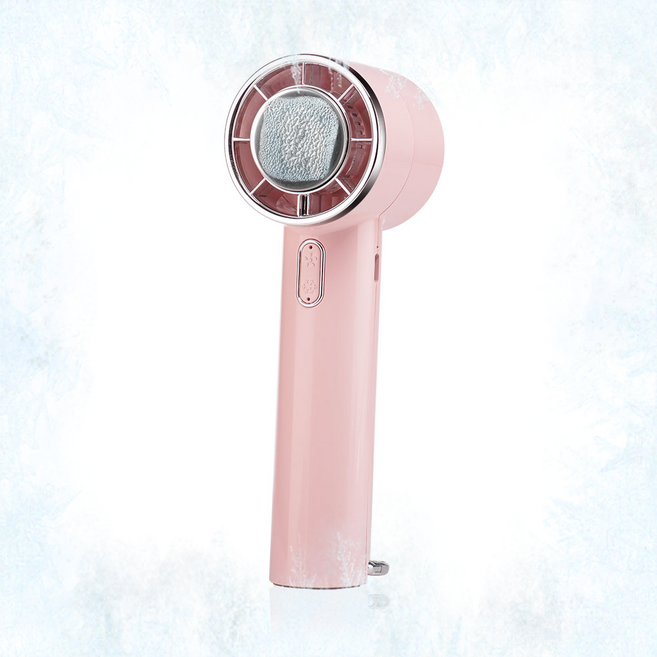 신클퍼 급속 냉각 에어컨 아이스 휴대용 선풍기 3000mAh 손선풍기, 핑크