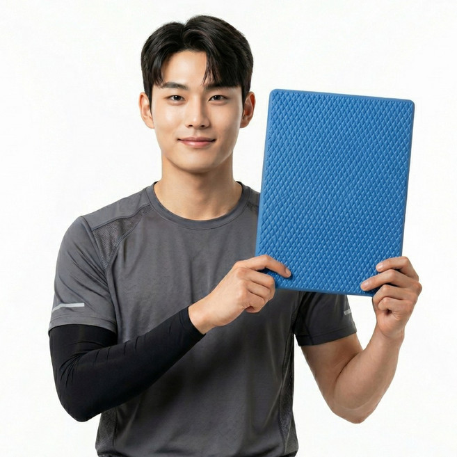KM SPORTS 두꺼운 운동매트 최대 6CM 헬스 요가 밸런스패드 다양한 컬러, 블루, 1개