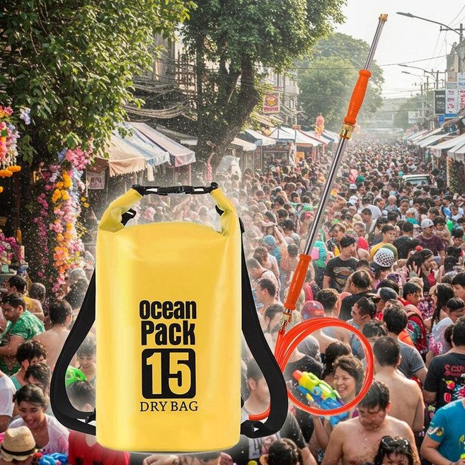 대용량 대형 배낭형 물총 펌프 워터밤 물놀이 산불진화 15L, 옐로우, 1개