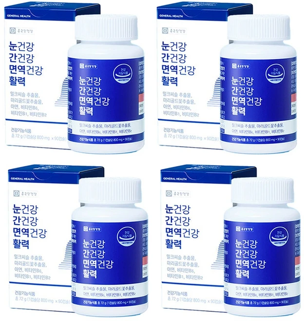 종근당건강 눈건강 간건강 면역건강 활력, 4개, 90정 - 쿠팡