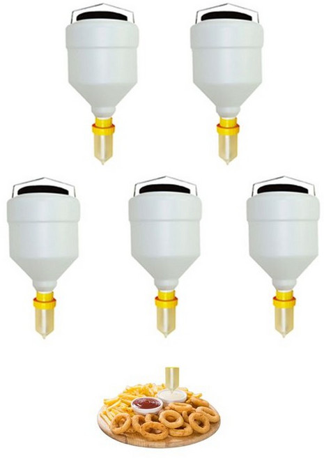 업소용 소스통 드레싱 소스병 거꾸로 소분기 디스펜서, 3.5L 원통 5개 도매, 1개