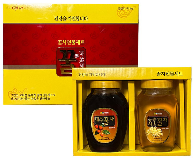 산수원 꿀 선물세트 1.2kg x 2병, 2개