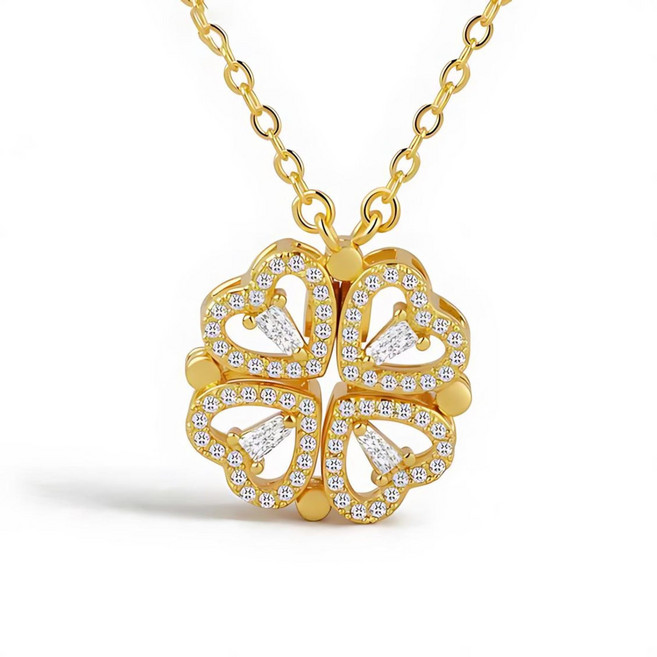 데일리나라 14k 18k 여자 유니크 네잎클로버 목걸이 선물