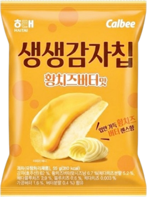 생생감자칩 황치즈버터맛, 5개, 55g