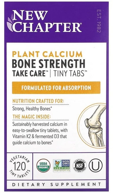 New Chapter 식물성 칼슘 Bone Strength Take Care 베지 타이니 정제 120정 Chapter (뉴 챕터), 120 Count 강철체력, 1개 - 쿠팡