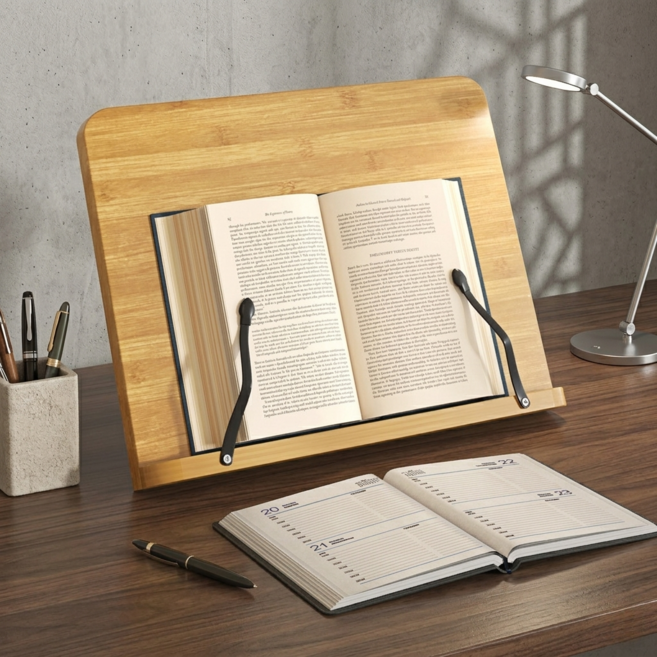 엘리트리빙 각도조절 원목 독서대, 메이플