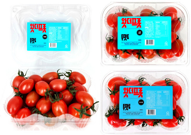 스테비아 토마토 방울토마토 망고향 자몽향 왓더푸룻 500g 3종 택1, 스테비아자몽향, 1개