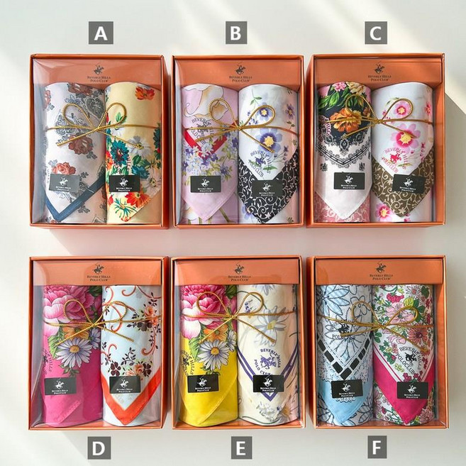 여성 손수건 선물세트 폴로정품 명절 답레품 여자 예쁜 면 플라워 꽃무늬 선물상자 포장 100% 국산