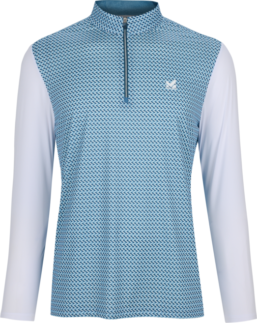 스위스 몽크로스 골프 남성 무늬 긴팔 집업티셔츠