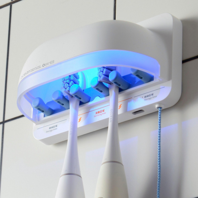 [정식수입 국내AS] 오클린 Oclean 칫솔살균기S1 면도기살균기 무선 휴대용 소독기, S1, 회이트