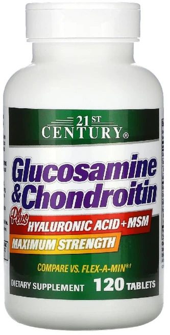 21세기센트리 글루코사민 콘드로이틴 플러스 히알루론산 플러스 MSM 120정, 120개, 1개 - 쿠팡