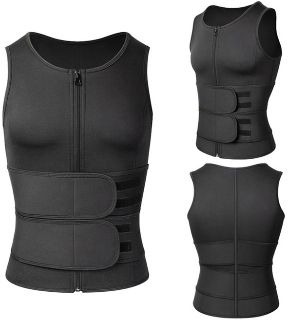 어깨 아대 밴드 보호대 작업 소포츠 군인 회전근 남성 허리 자세 교정기 조정 가능한 성인 교정 벨트 허리 트레이너 요추 버팀대 척추 지원 벨트 조끼, 1개, 블랙 투 벨트