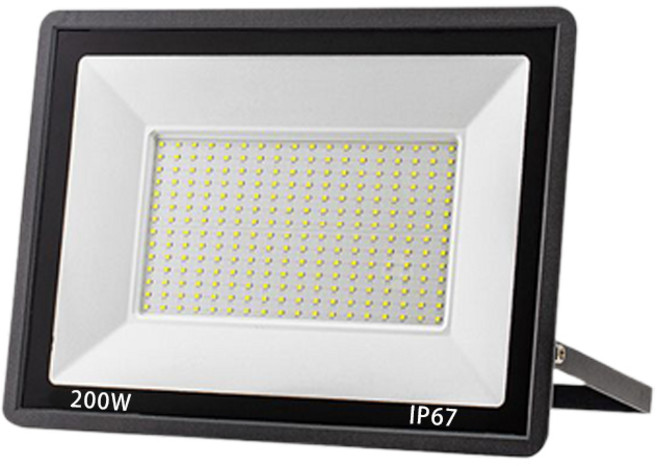LED投光燈 IP67防水 節能高亮度 戶外照明適用, 200W-白色, 1個