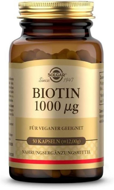 독일 솔가 SOLGAR 비오틴 1000g 100 비건 50정, 1개
