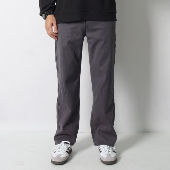 오씨엘 남자 겨울 기모면바지 치노팬츠 따뜻한 방한 편한 일자 스판 285