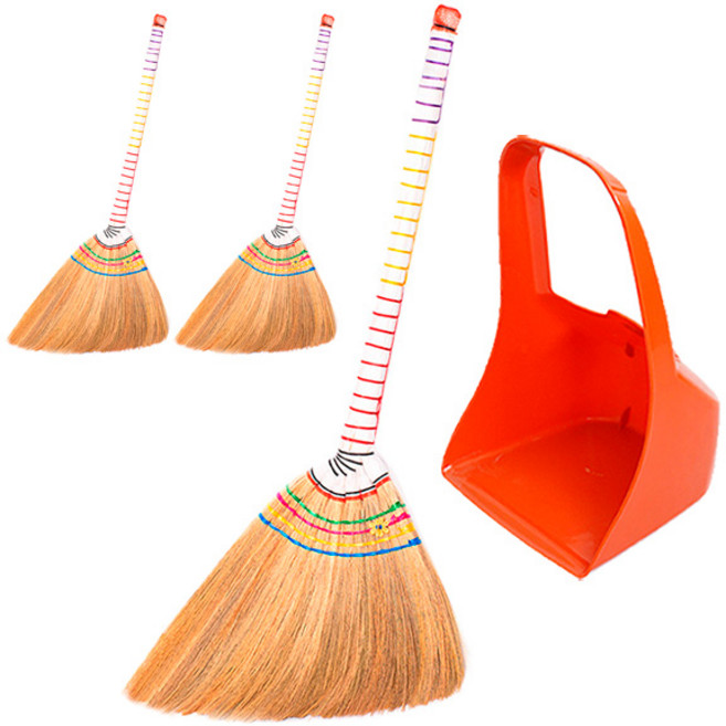 크린메이트 W 특갈대비 3P+ 삼태기 쓰레받기 소 빗자루 쓰레받기 세트, 1개