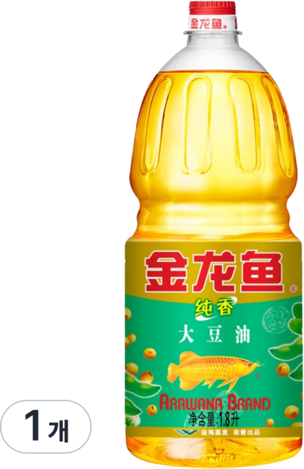 왕부정 중국식품 금용어 대두 콩기름 1.8L, 1개
