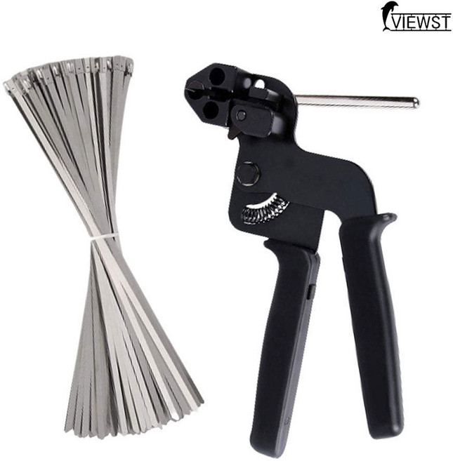 뷰스트 강력 금속 케이블 타이건 304 스텐 타이, 타이건+200mm 스텐타이 100개