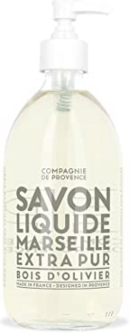 꼼빠니 드 프로방스 사봉 드 마르세유 엑스트라 퓨어 리퀴드 Compagnie de Provence Savon de Marseille Extra Pure Liquid Soap -, 16.7 Fl Oz (1팩), 올리브 재목, 1개