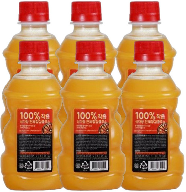 제주 삼다향 100% 착즙 천혜향 감귤주스 320ml (6입), 6개