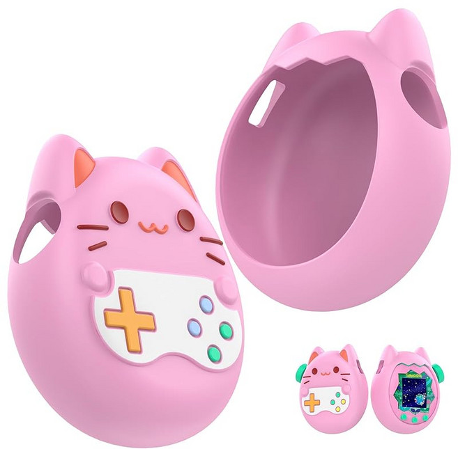 대응 Tamagotchi Paradise(다마고치 파라다이스) 케이스 커버 Sediven 슬림형 지문방지 충격 흡수 충격 낙하 방지 경량 전면 보호 커버 - 핑크, 상세페이지 참조