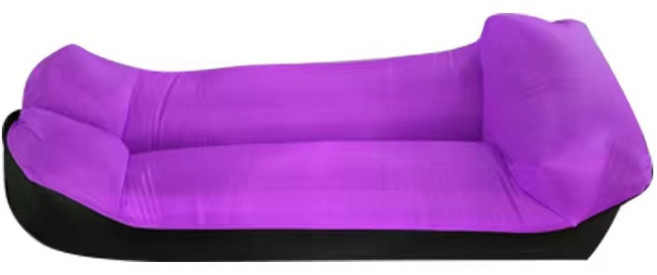 풍선식 에어 베드 안락 의자 소파 해먹 캠핑용 에어소파, 베개가 있는 보라색