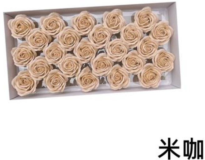 두꺼운 5겹 비누꽃 크리스마스 시뮬레이션 장미꽃 받침대 포함 큰 꽃송이 커플 칠석 선물, 4)5겹 [미카] 상자당 25송이