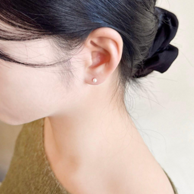 MOOLDN 실버925 화이트 펄 진주 혼주 한복 면접 귀걸이 (4mm/5mm/8mm/10mm/13mm/16mm/20mm)