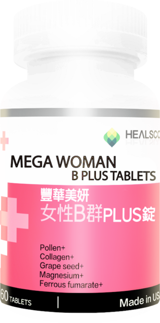 HEALSCC MEGA WOMAN B PLUS TABLETS 女性B群PLUS錠 60錠, 1個, 60顆