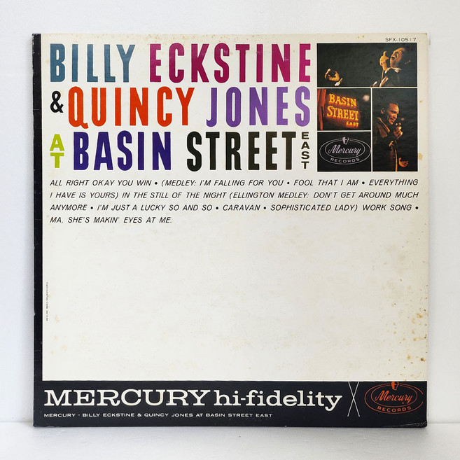 +Japan 수입반+ Billy Eckstine & Quincy Jones / At Basin Street East 엘피음반 상태(쟈켓/음반) EX+/NM