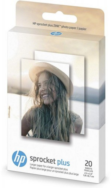 HP Sprocket Plus Instant Photo Printer 전용 HP 인화지 (2.3 "x 3.4") 끈적 끈적한 시트 20 매 (2FR2, 1개