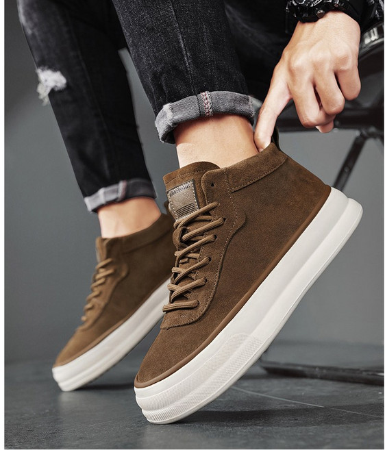 남성 신발 봄 복고 캐주얼 업무 출근 신발 남성 스니커즈 편안하고 미끄럼 방지