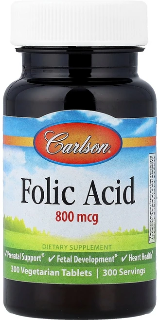 Carlson 칼슨 엽산 800mcg 300 태블릿 건강 영양제, Carlson 칼슨 엽산 800mcg 300 태블릿 건, 1개, 300정 - 쿠팡