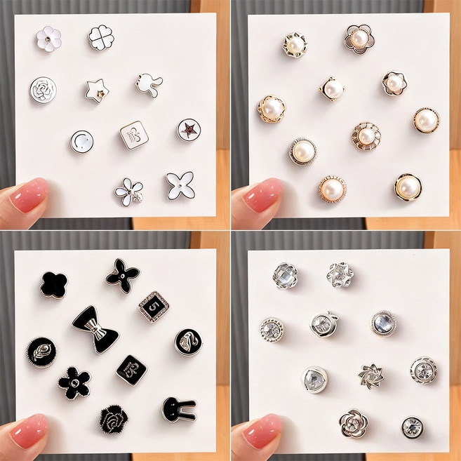 여성 매너 브로치 고급 옷핀 오픈방지 패션 액세서리 40종 세트