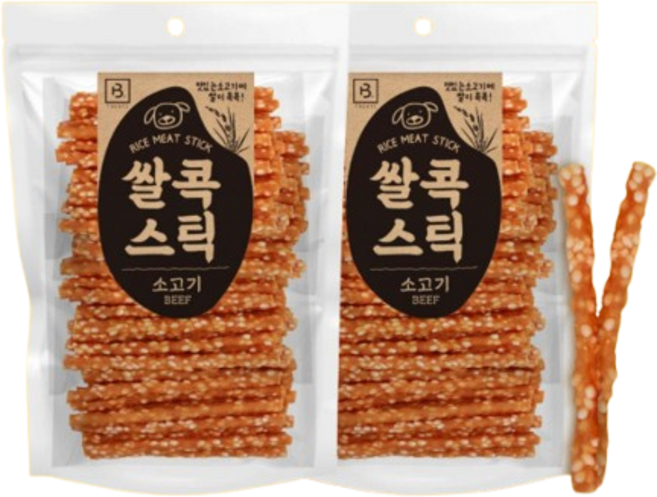 브리더랩 쌀콕 스틱 강아지 간식 소고기+쌀, 10개, 2kg