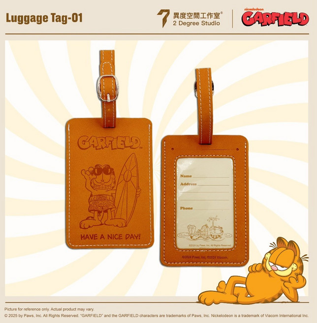 加菲貓 行李牌 GF-Luggage Tag-01 可愛卡通行李箱吊牌 旅行必備