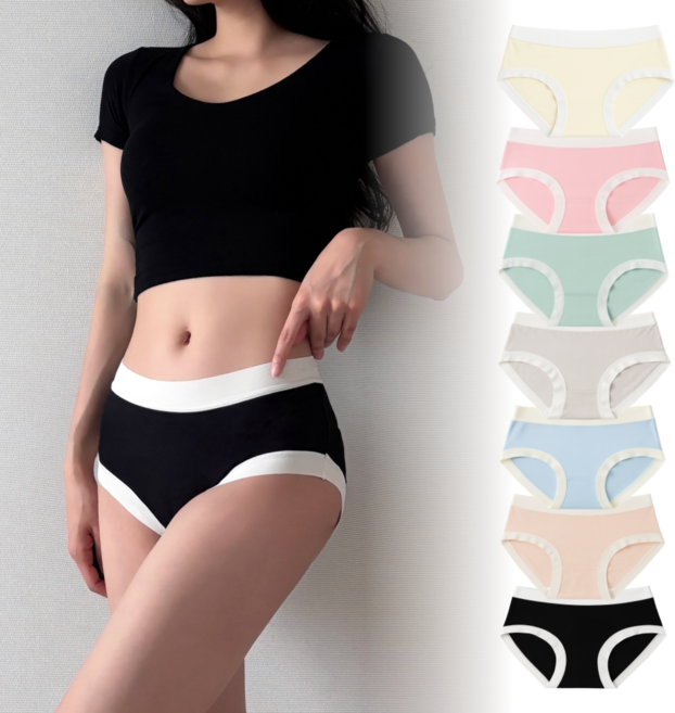 시험성적완료 제이드슈 요일팬티 부드러운 모달 여성 팬티 7종세트