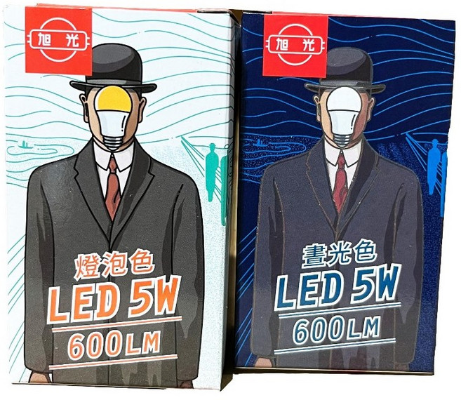 旭光 5W LED 球泡燈 - 高光效省電燈泡, 1個, 黃光, 黃光
