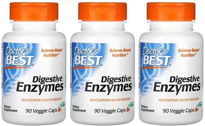 닥터스베스트 소화 효소 [파파인 브로멜라인 고초균 아밀라아제 함유] 90캡슐 X 3통, 90정, 3개 - 쿠팡