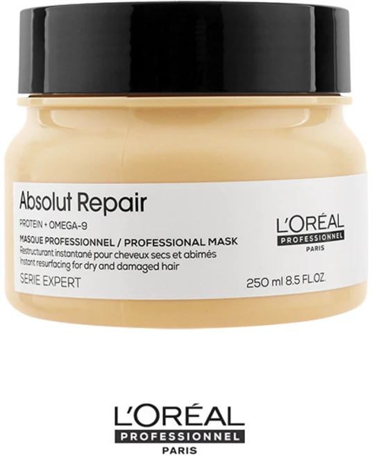 (국내정식유통) 로레알프로페셔널 앱솔루트 리페어 마스크 250ml 미용실정품 극손상 모발용 미용실 트리트먼트, 1개 - 쿠팡