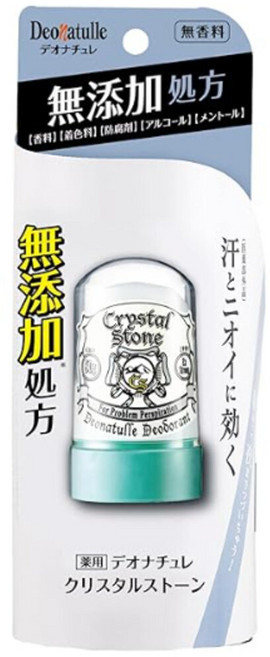 Deonatulle Crystal Stone 腋下止汗石 無香料無添加 明礬石配方 長效乾爽 60g 1入, 1個