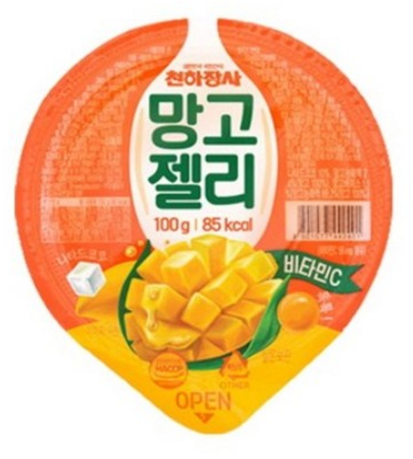 진주 천하장사 망고젤리, 4개, 100g
