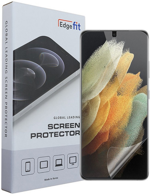 엣지핏 PET EPU 유리코팅 고투명 하이브리드 액정보호필름 3매, 1개