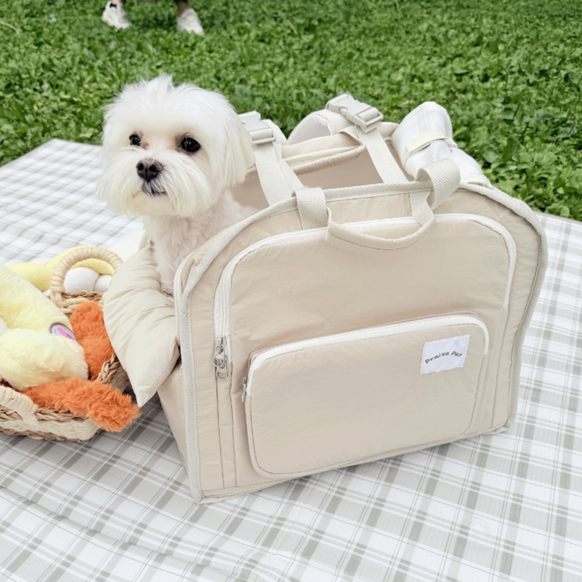 프레이즈펫 머랭 백팩 - 강아지 고양이 이동가방 이동장, 1개, 너트 머랭