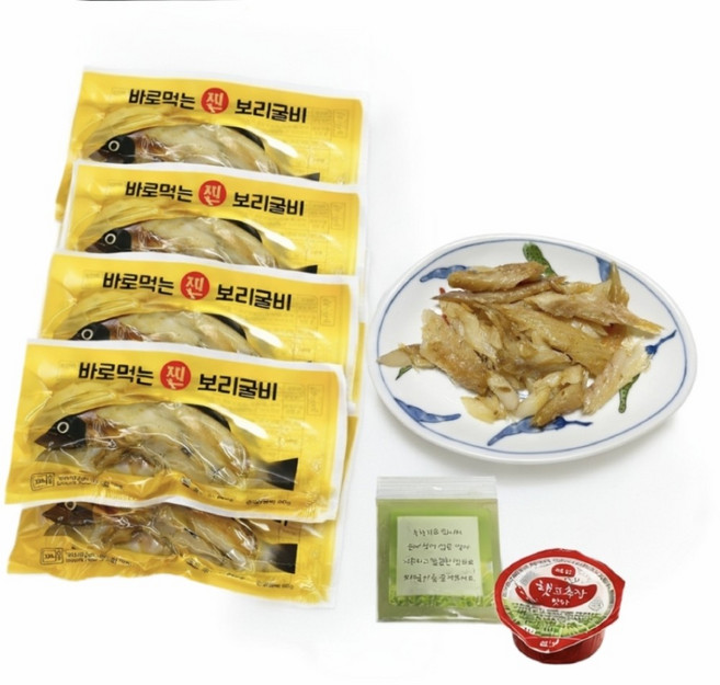 순살 바로 먹는 영광 찐보리굴비 80g 5미 10미 손질 보리굴비 선물세트 법성포 부세 개별 진공포장, 5개