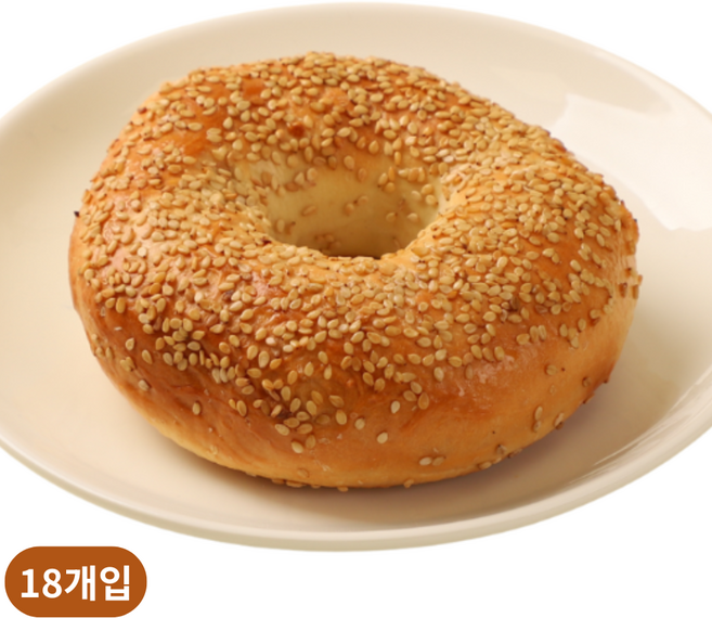 뉴욕 베이글 참깨 맛 저칼로리 무지방 다이어트 비건 냉동, 18개, 113g