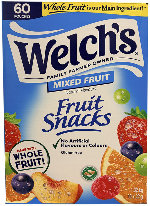 웰치스 후르츠 과일 과즙 젤리 대용량 스낵 코스트코 캐나다 Welch's Fruit Snacks, 1.32kg, 1개