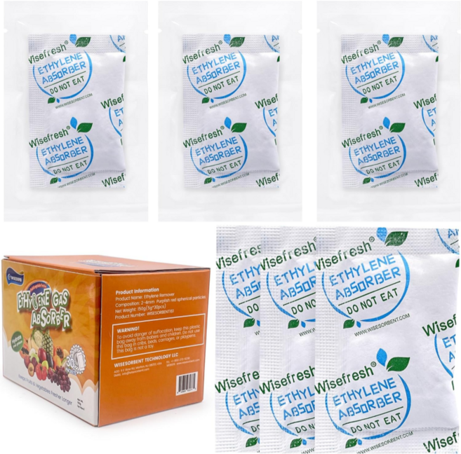 와이즈소어번트 신선도유지제 과일 야채 에틸렌 가스 제거제 흡수제 WISESORBENT161, 30개, 5g