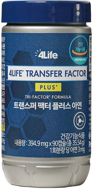 포라이프 트랜스퍼 팩터 플러스 아연 90캡슐, 90정, 1 - 쿠팡