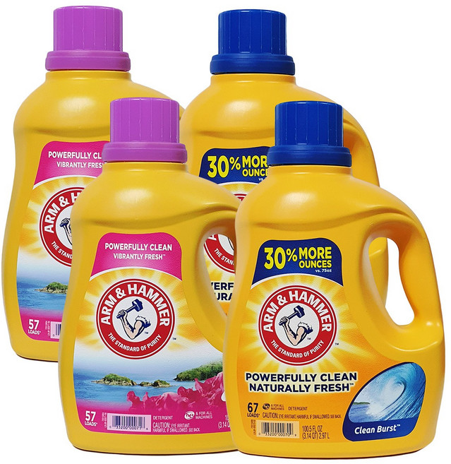 암앤해머 세탁세제 클린버스트+트로피컬 2.97L, 2세트